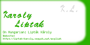 karoly liptak business card